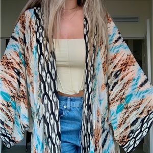 GUESS Multicolor Kimono Top